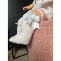 Carlomagno kniekousje met satijnen strik 